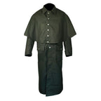 Black Cotton Duster Foot Pattern Grate Coat