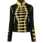 Black Wool And Gold Braid Military Jacket