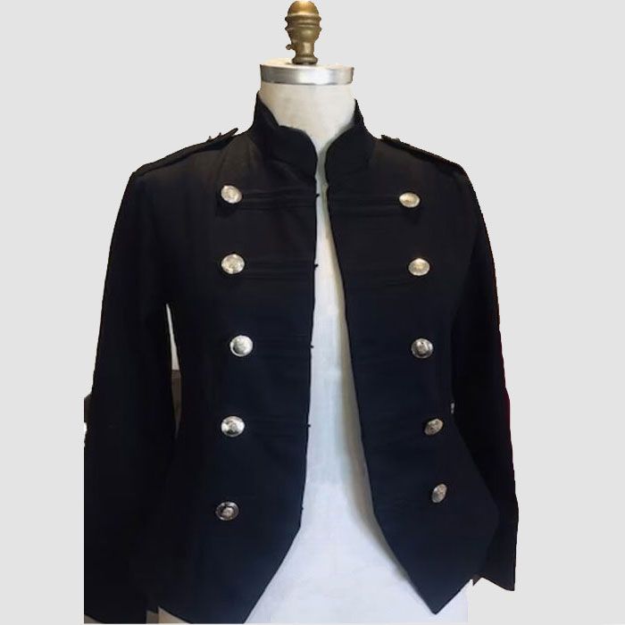 Black Womens Military Style Jacket Alycimikay