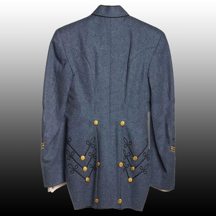 Civil War Style Military Jacket – Vintage Grey Hussar Uniform