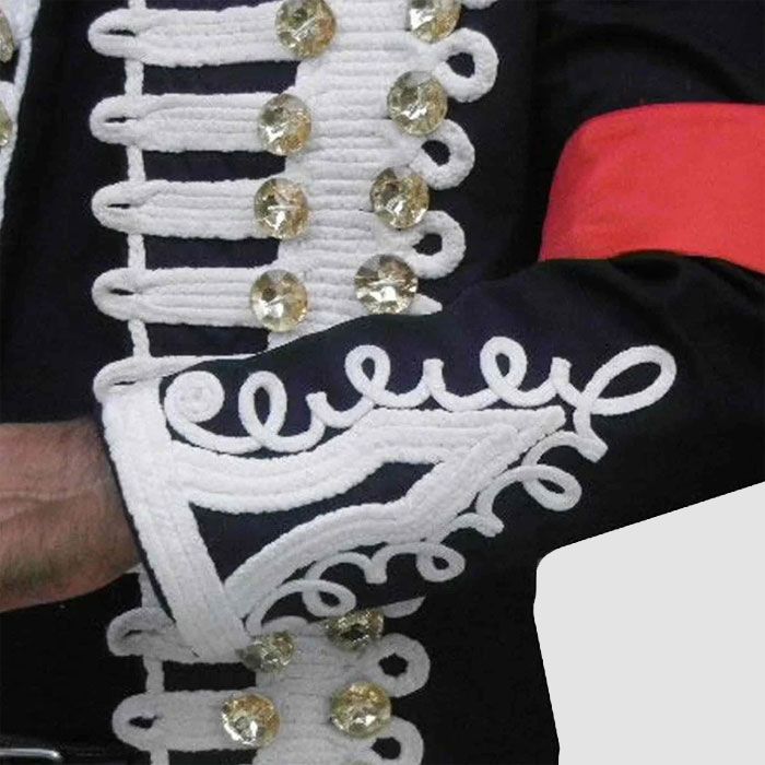 Inspired From Michael Jackson Braided Jacket Heavy Braided Jacket, Steampunk Steampunk Military Uniform
