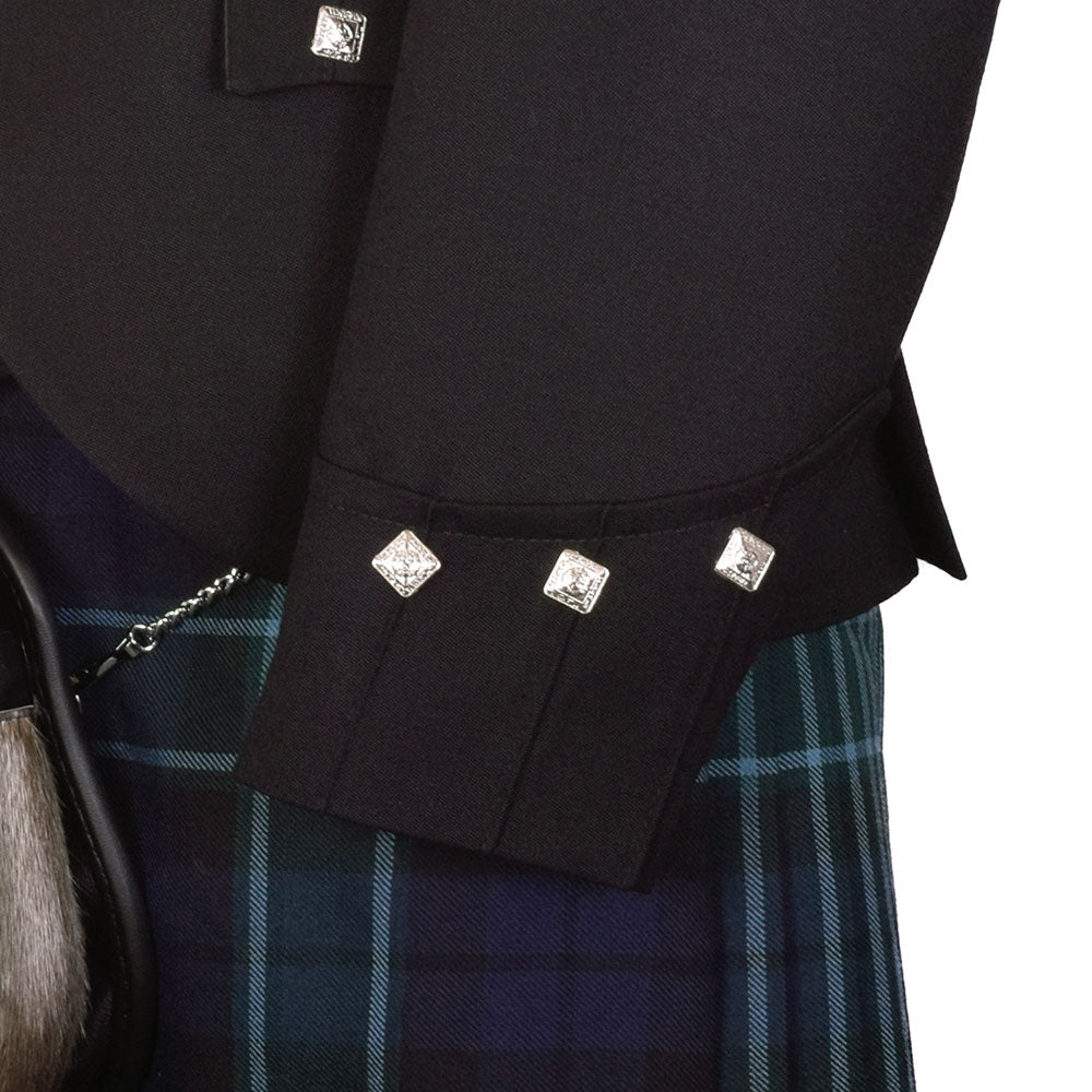 Argyll Kilt Jacket and Waistcoat - Black