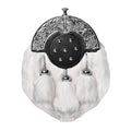 Formal Black Rabbit Fur Sporran with Black Celtic Antique Cantle