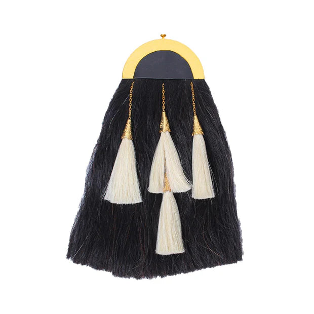 Clan Mackenzie Horse Hair Sporran With 4 Tassels And Chain Belt