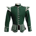 Forest Green Doublet Blazer Wool Silver Braid