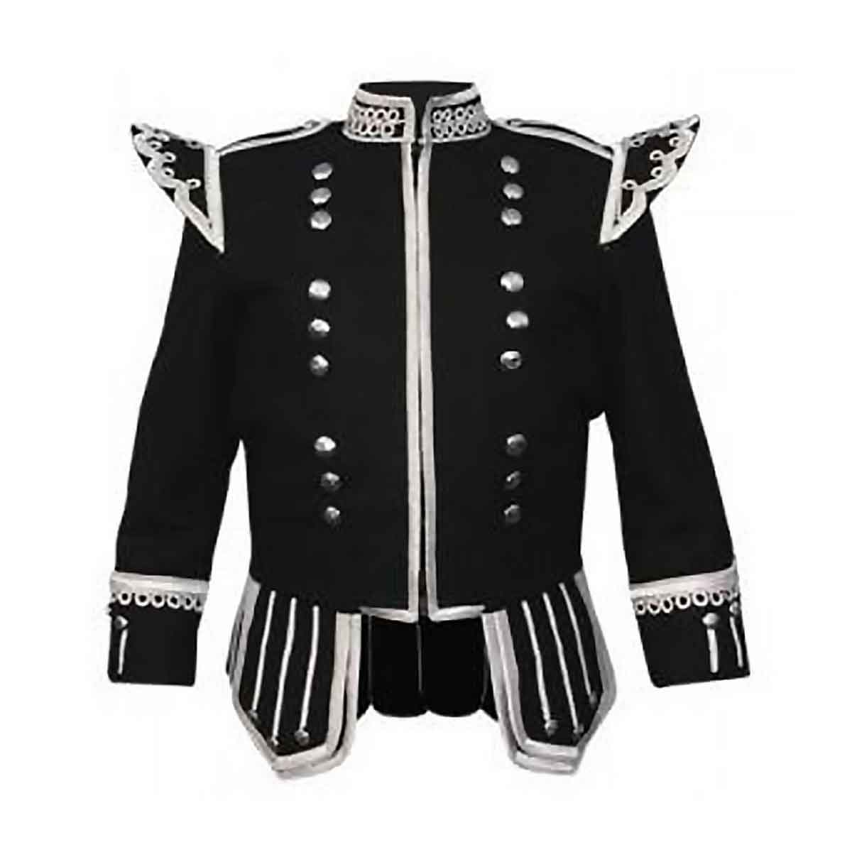 Black Doublet Fancy With Silver Braid