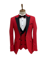 Red Slim Fit Tuxedo Men's 3 Piece Peak Lapel Suit (Copy)
