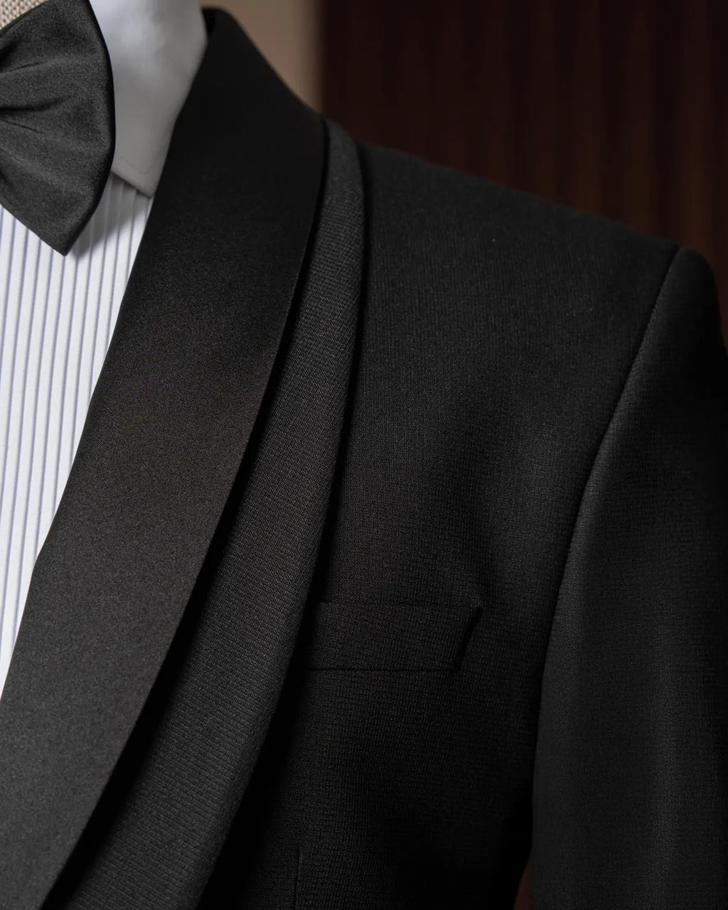 Black Slim Fit Tuxedo Men's 3 Piece Italian Suit