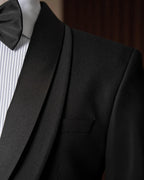 Black Slim Fit Tuxedo Men's 3 Piece Italian Suit