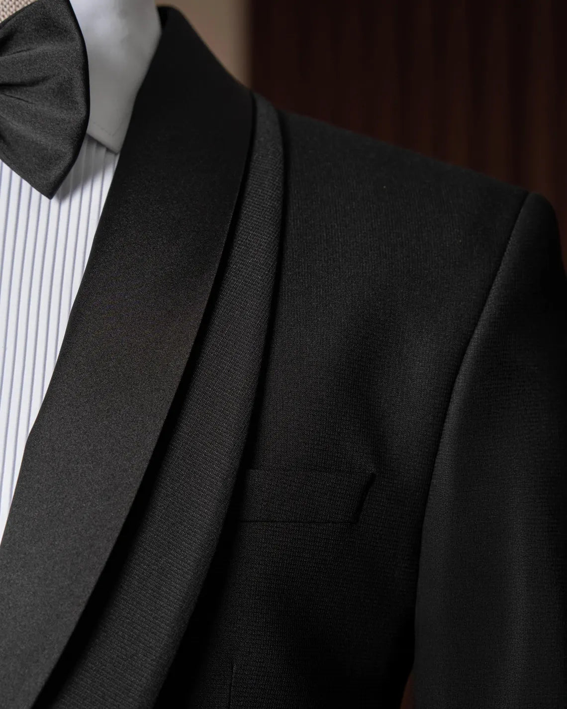Black Slim Fit Tuxedo Men's 3 Piece Italian Suit