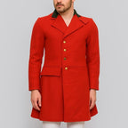 Men's Red Wool 18th Century Military Frock Coat – Victorian Officer Tailcoat