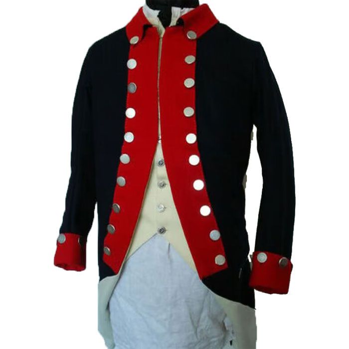 Navy Blue Regimental Coat American Frock Jacket Steampunk