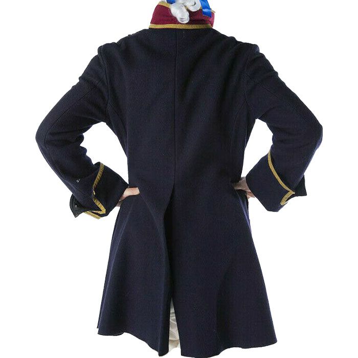 Ladies Navy Blue piece British Naval Officers Historical Coat And Vest