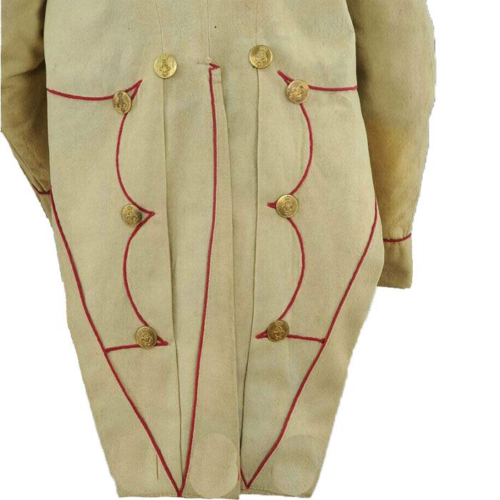 New Men American British White, Red Coat Revolutionary War Uniform