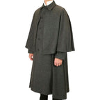 Mens Inverness Cape Gray Wool