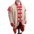 New Musician's Coat Revolutionary War Men's Off White With Red Facing
