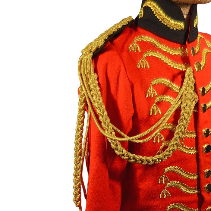 New British Full Red Wool Dress Men's Officer Jacket
