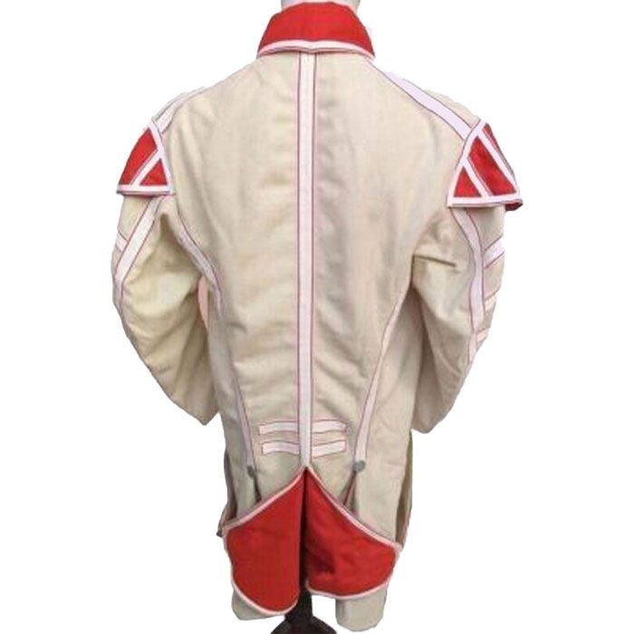 New Musician's Coat Revolutionary War Men's Off White With Red Facing
