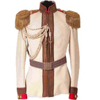 Royal Horse Guard Russian Imperial Officer Off White Men Wool Coat