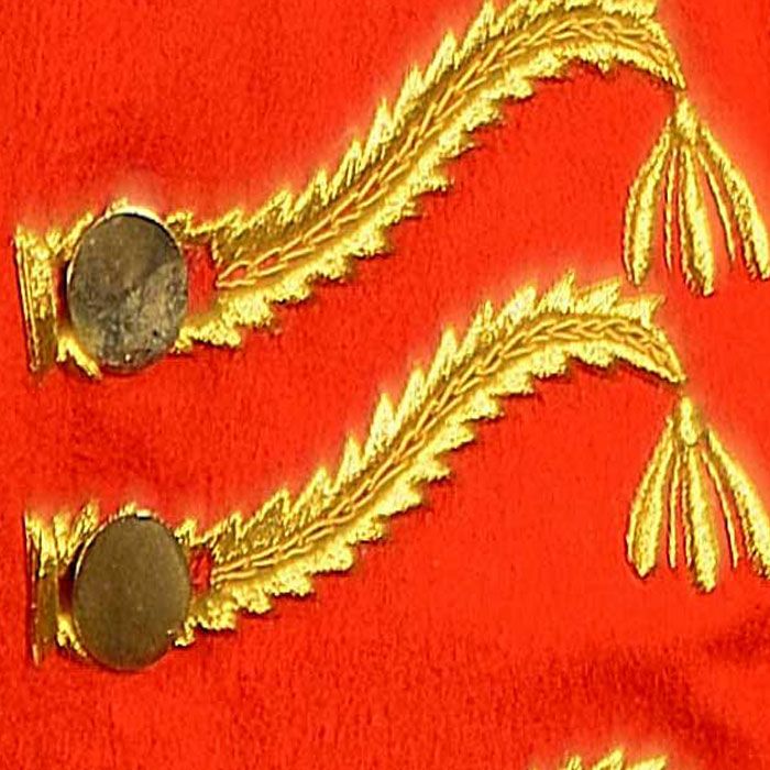 New British Full Red Wool Dress Men's Officer Jacket
