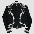 Wool Men's Black Napoleonic Hussar Jacket Uniform Military Style Tunic Pelisse Jimmy Hendrix Jacket