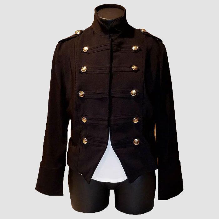 Black Womens Military Style Jacket Alycimikay