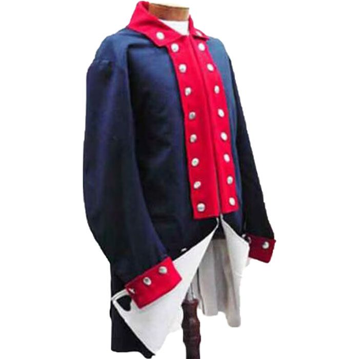 Navy Blue Regimental Coat American Frock Jacket Steampunk