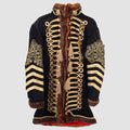 Jimi Hendrix Costume Men Jacket Black Fur