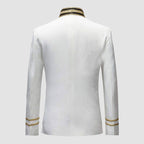 Men White Suits Notched Lapel Wedding Party Cotton Dinner Vintage Jacket