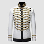 Men White Suits Notched Lapel Wedding Party Cotton Dinner Vintage Jacket