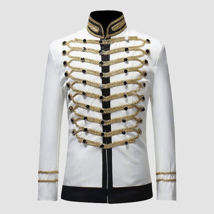 Men White Suits Notched Lapel Wedding Party Cotton Dinner Vintage Jacket