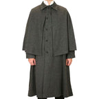 Mens Inverness Cape Gray Wool