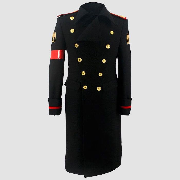 Mens Michael Jackson Military Trench Coat Mens Fashion Hussar Jacket