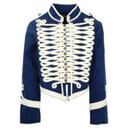 Blue Military Jacket Medium Wool
