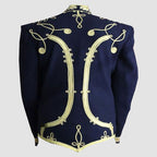Military Steampunk Medium Nave Blue Wool Jacket