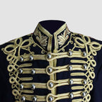 Military Steampunk Medium Nave Blue Wool Jacket