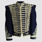 Military Steampunk Medium Nave Blue Wool Jacket