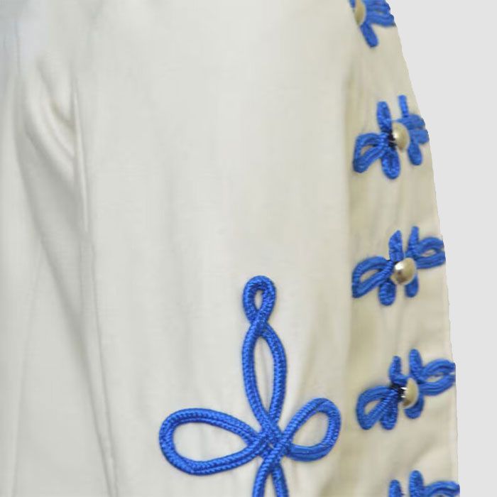 New Ladies Uniform Off White Royal Blue Braid Hussar Jacket