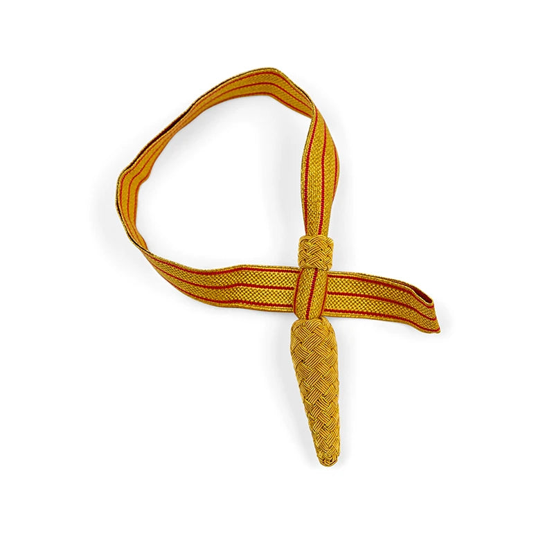Gold and Red Ribbon Knot