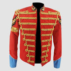 Rare MJ Michael Jackson Red Retro England Military Jacket