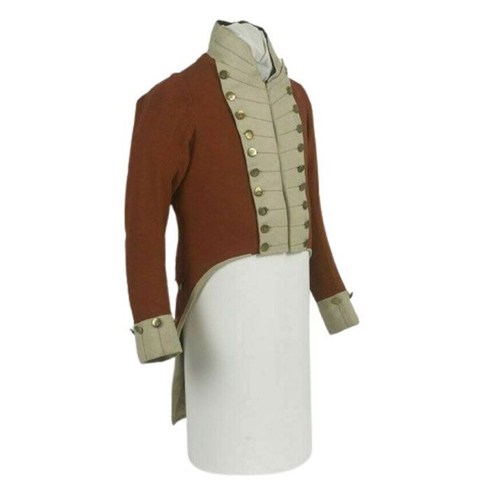 New Men's British Brown Tail Coat Uniform Jacket Napoleonic Uniform