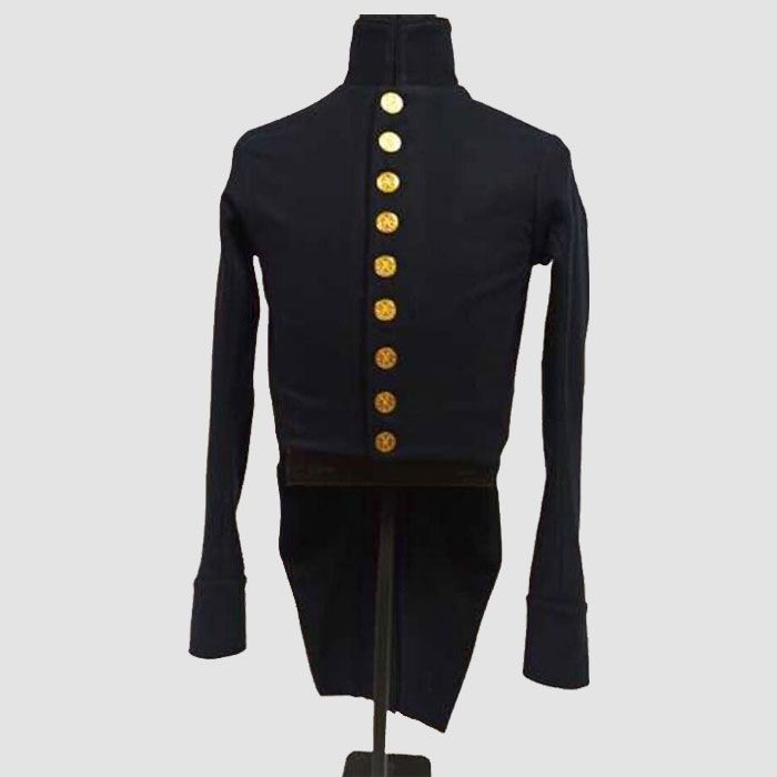 New Men's Military Dark Navy Blue Wool Tailcoat