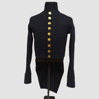 New Men's Military Dark Navy Blue Wool Tailcoat