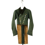 New Men Double Breast Green 1950th Metropolitan Regency Wool Tailcoat