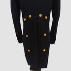 New Men's Military Dark Navy Blue Wool Tailcoat