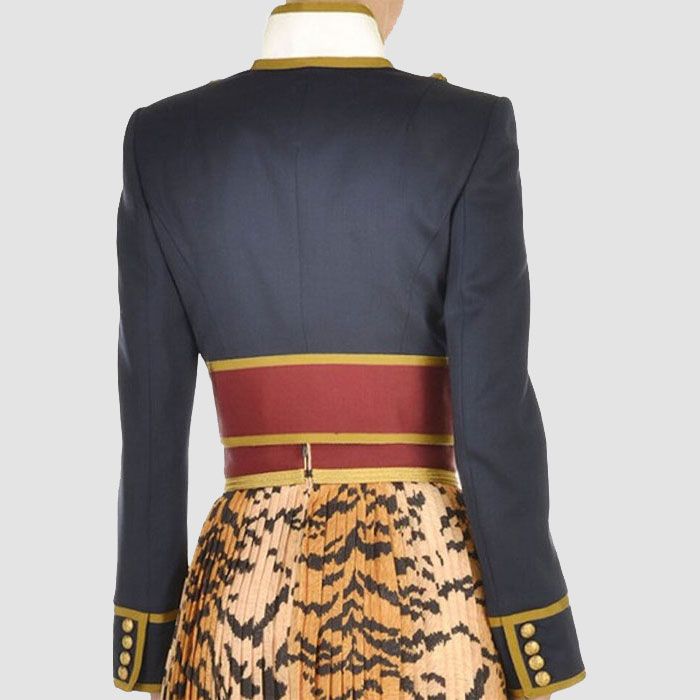 New Navy Blue Men's Military Hussar Army Officer Wool Jacket