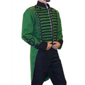 Drummer Fashion Green & Black Braiding Wool Military JackeT
