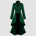 Women Gothic Steampunk Button Corset Costume Coat Tailcoat Jacket Overcoat