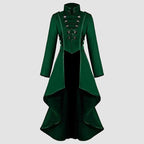 Women Gothic Steampunk Button Corset Costume Coat Tailcoat Jacket Overcoat