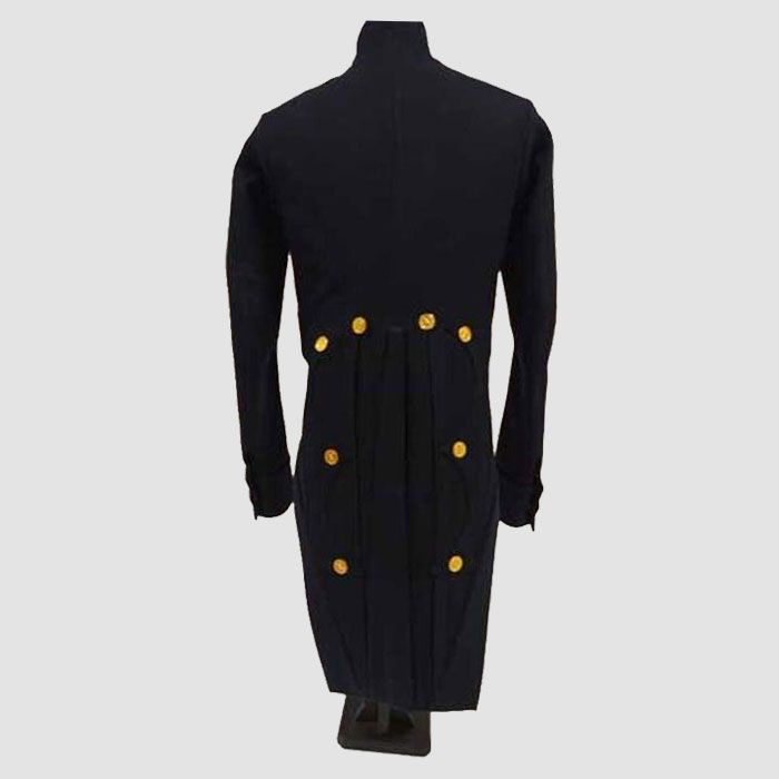 New Men's Military Dark Navy Blue Wool Tailcoat